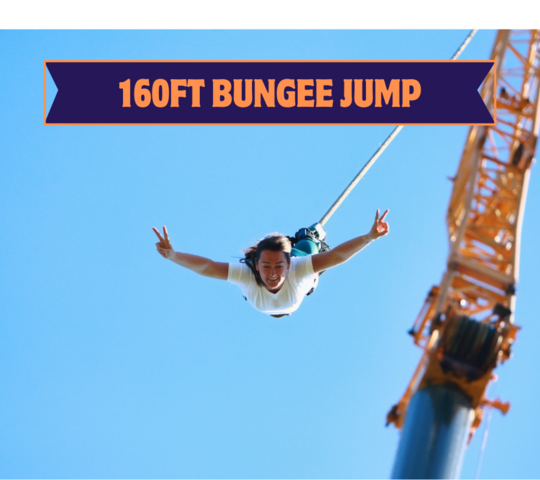 160ft Bungee Jump at Birmingham - Cliff Lakes Waterpark on 27th April 2024