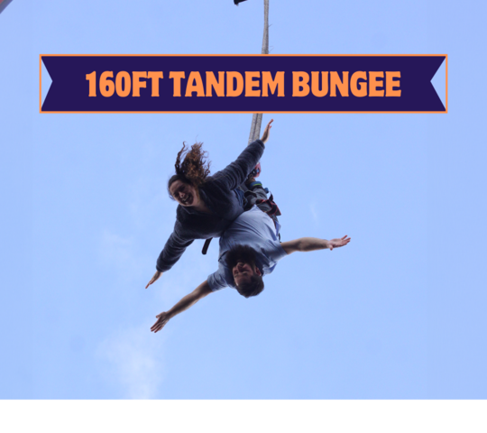 Tandem Bungee Jump 160ft at Birmingham - Cliff Lakes Waterpark on 28th April 2024